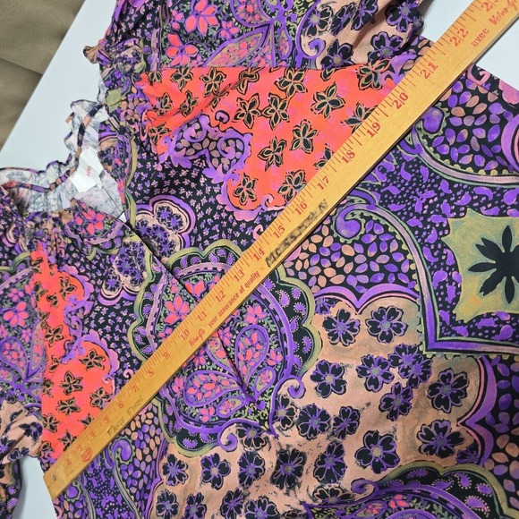 Xirena Jules Puff-Sleeve Top Womens Medium White Boho Luxe V-Neck Cotton Blouse - Picture 13 of 15